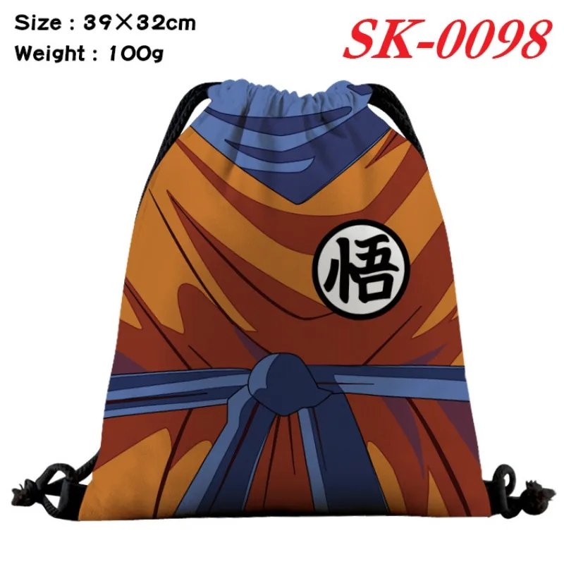 Full-color beam pocket around Dragon Ball the Monkey King cartoon beam mouth backpack drawstring backpack storage bag