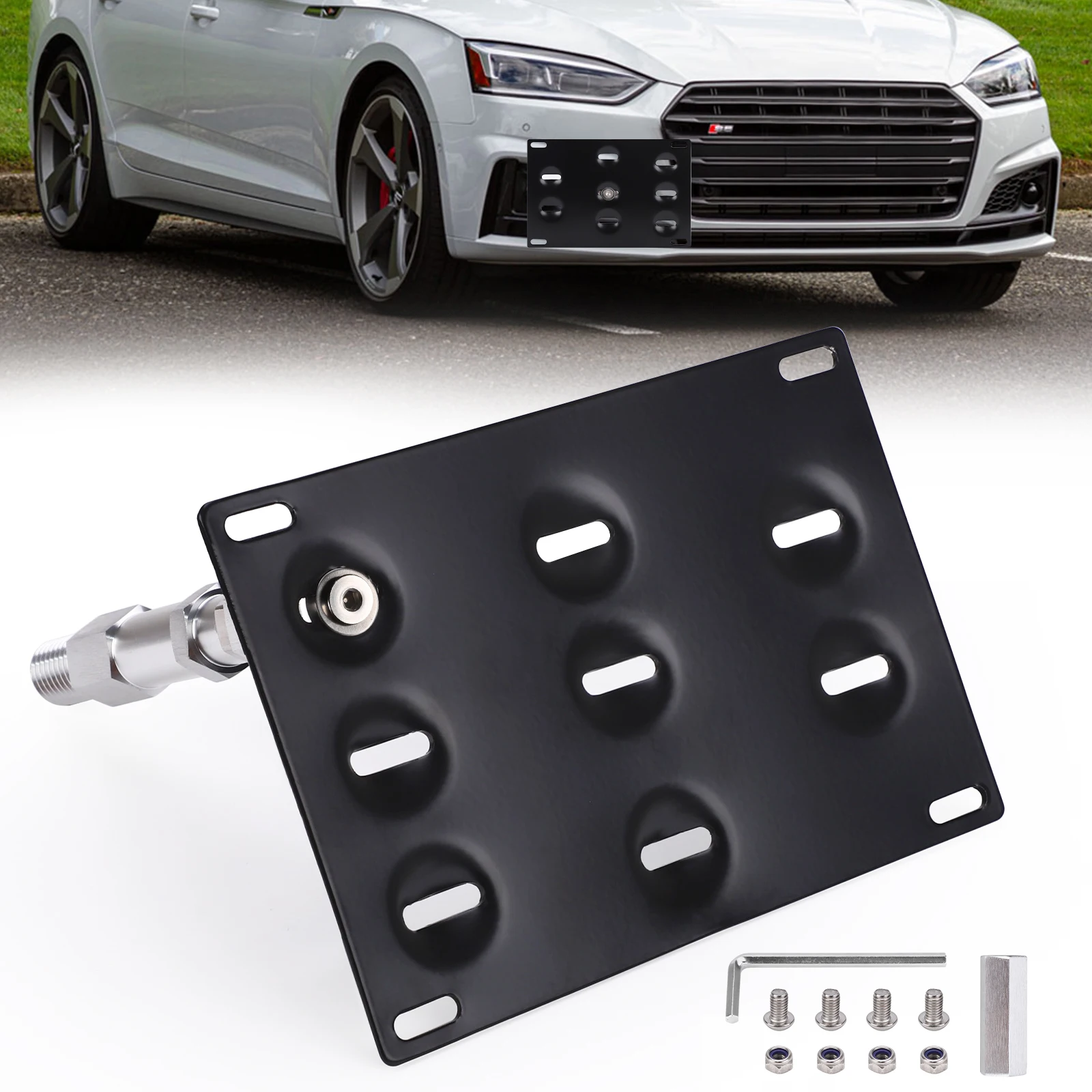 

Front Bumper Tow Hook License Plate Mount Bracket Holder for 13-on Toyota GT86 for Subaru BRZ for Scion FR-S For 15-on WRX STI