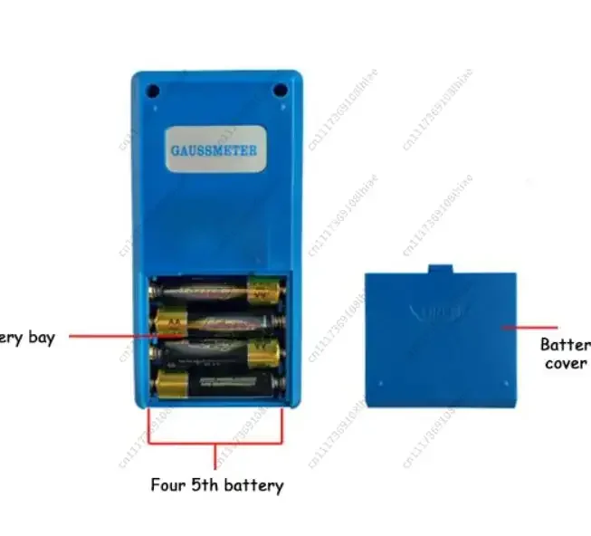 Fluxmeter with Metal Probe Surface Tester NS Function for ElectronicsGauss Meter Magnetic Field Strength Detector Tesla