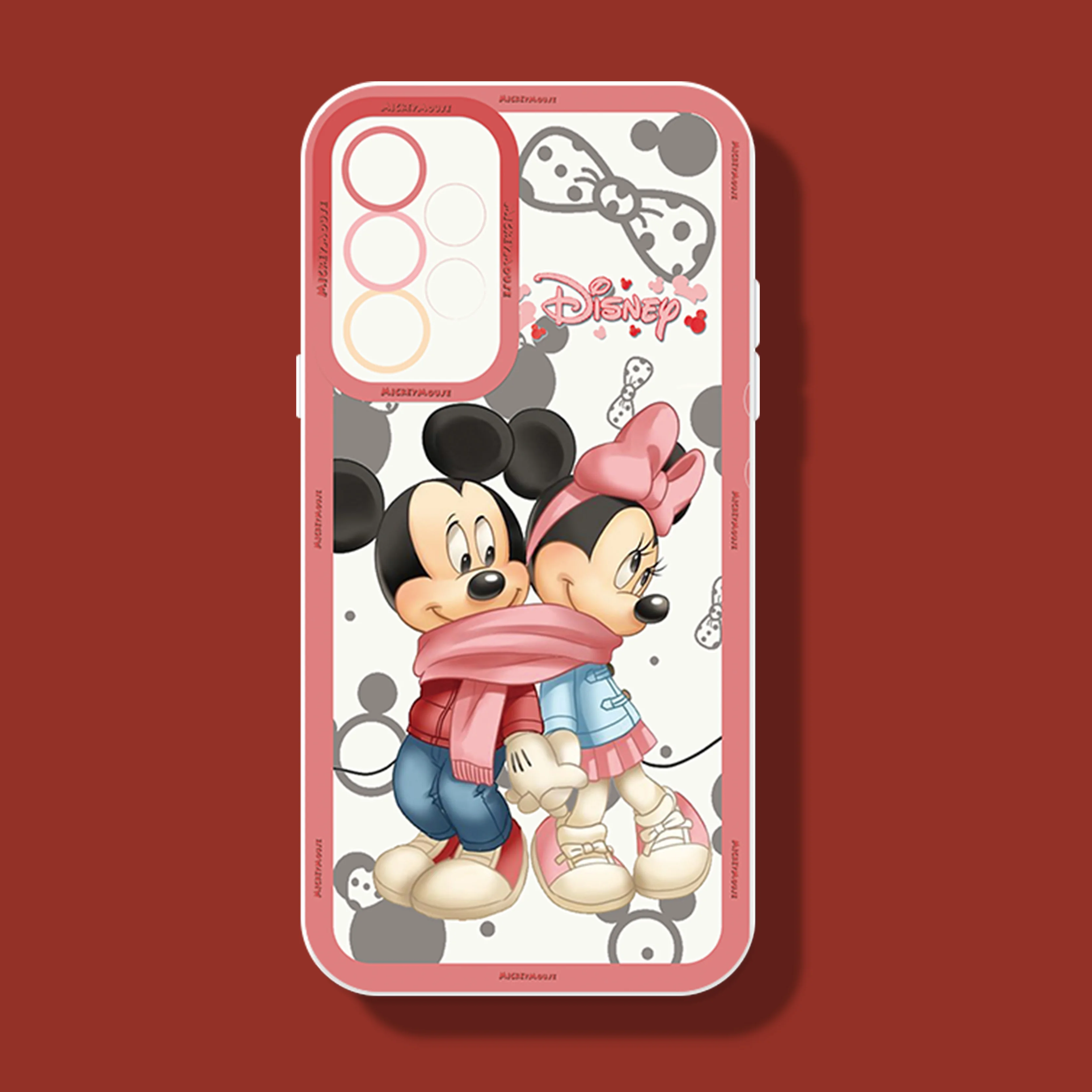 

Minnie Mickey Love For Samsung Galaxy A03 A04E A23 A22 A21S A20S A10S A03S A02 4G 5G Angel Eyes Phone Case