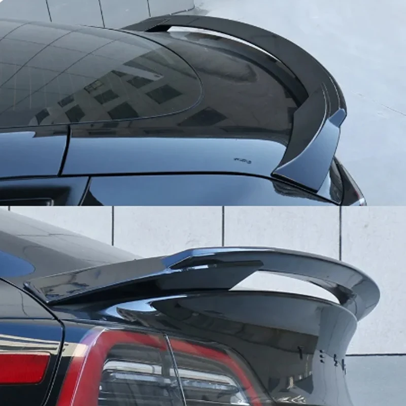 For 2019-2024 Tesla Model 3 Y Rear Wing Retrofit High-Performance big Two-tone Individual Wing Spoiler Plate Sport view 6