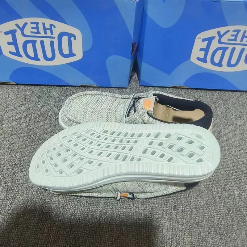 Silver gray shoes with hollow soles