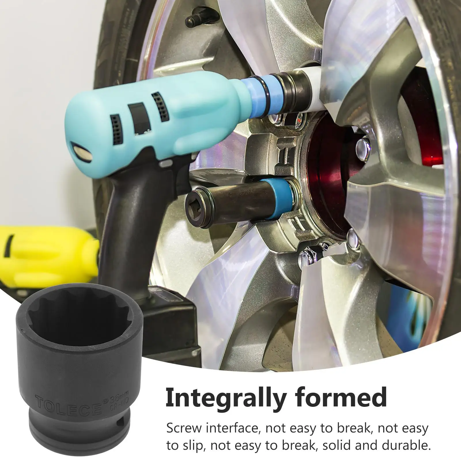 36mm Chiave Albero di Rimozione Impact Lug Dado Chiave Assale Dado Presa Strumento Azionamento Presa di Impatto Sintonizzatore Utensili Manuali di Ricambio