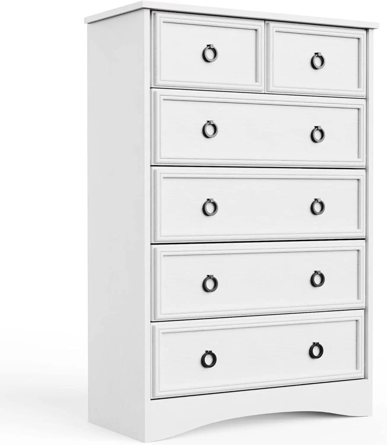 6 Drawer Dressers for Bedroom, Tall Chest of Drawers Closet Organizers and Storage Clothes - Easy Pull Handle, Textured Borders