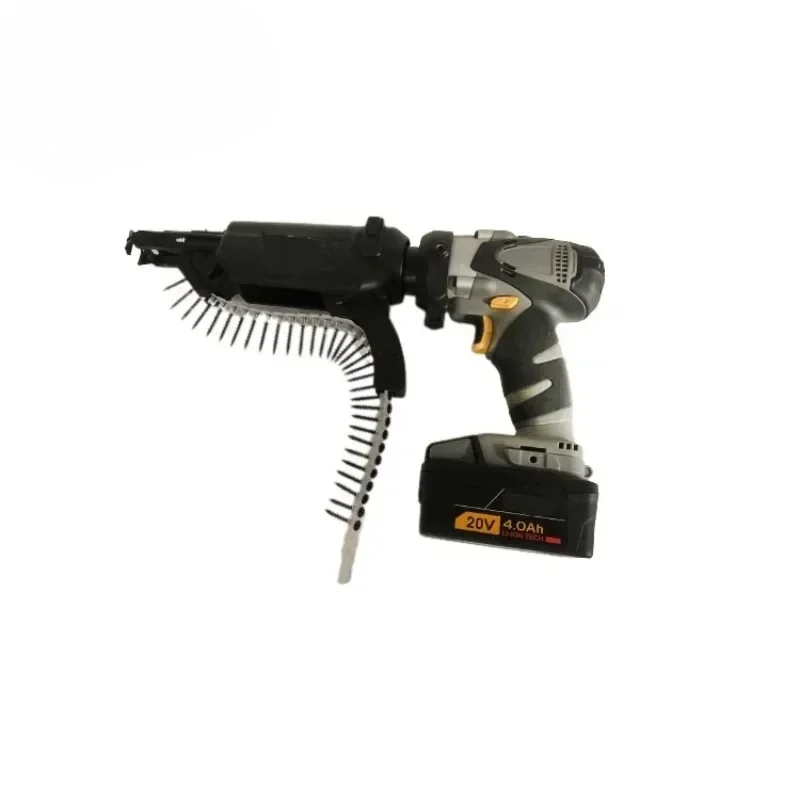 Chain Belt Screw Gun Head Automatic Nail Gun Electric Batch Woodworking Recharge for Plasterboard Partition Walls Wood Boards