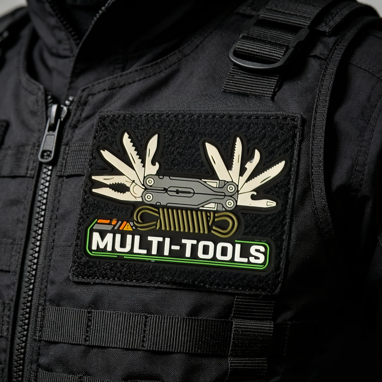 MULTI-TOOLS PVC Patch Mini Tool Tactical Hook and Loop Badge Backpack Morale Appliques Stickers Armband DIY Patches for Clothing 5