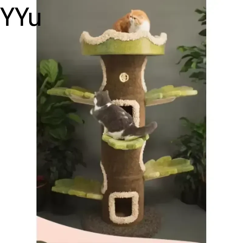 for Cat Tree Tower Sisal Rope Scratching Post Large Cat Climbing Frame Furniture Pet Activity Center Kitten Playhouse Toy