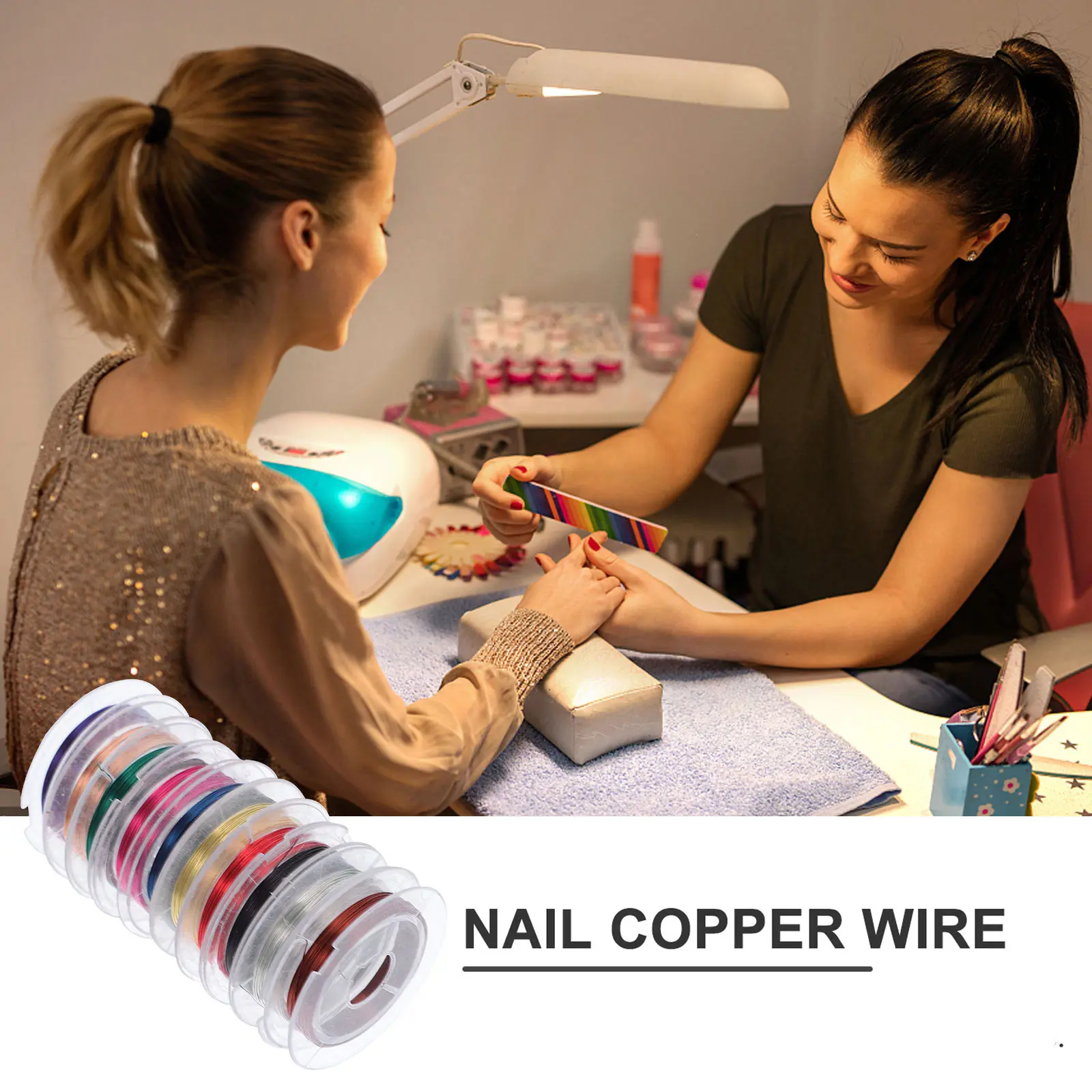 

10 Rolls Copper Wire DIY Jewelry Making Nail Art Wires Decorate Elegant Decoration for