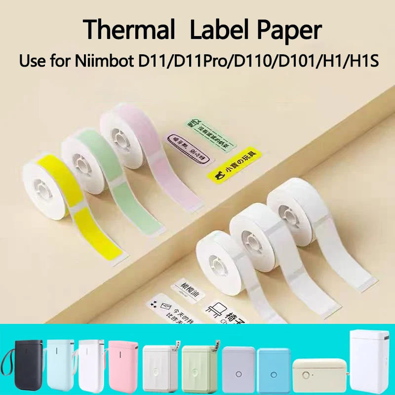 

Термоэтикетки Niimbot D110/D11/D11Pro/D101/H1/H1S белого цвета для печати даты и цен, водонепроницаемые наклейки для классификации и именования