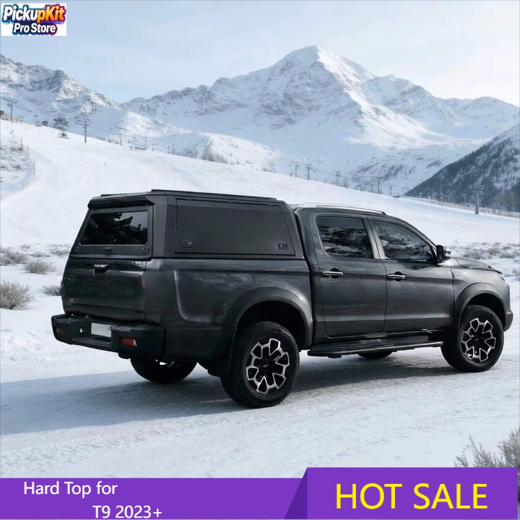 

Aluminum Alloy 4x4 Pickup Hardtop Camper Canopy for T9 2023+