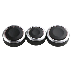 AC Aluminum Alloy button button, heat control switch button, VW Polo 2002-2013, 2014, MK4, MK5, 9N, 9N3, 6R, 3pcs per set 6 Main Sales Command Air Conditioning Polo - №2