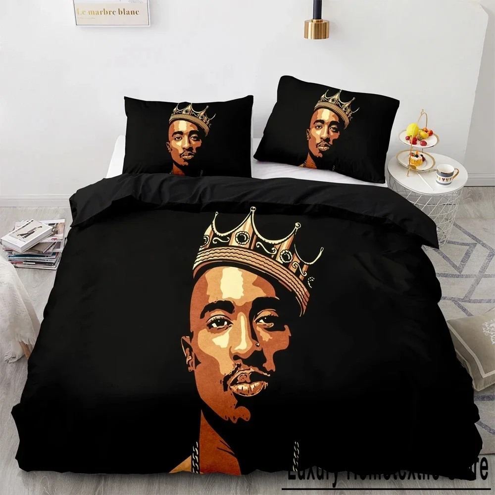 2Pac Tupac Amaru Shakur Bedding Set Duvet Cover Bed Set Quilt Cover Pillowcase Comforter king Queen Size Boys Adult Bedding Set