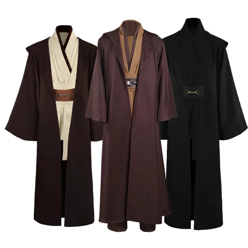 Obi Wan Kenobi cosplay anime costume top pants cloak outfits Fantasia men boys Halloween Carnival party wherein disguise suit