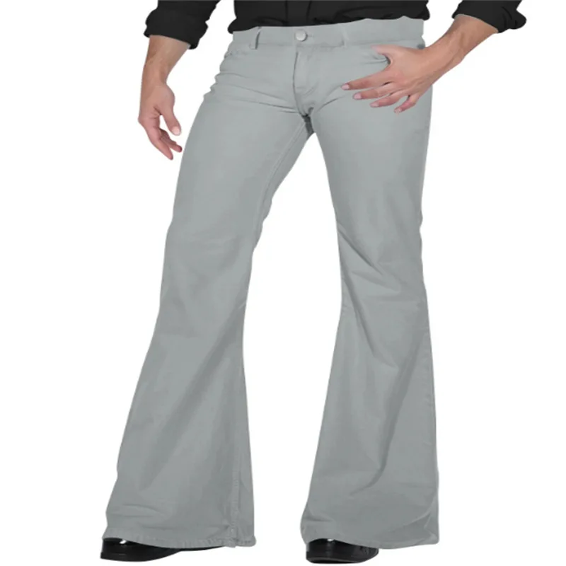 Men's New Solid Color Slim-fit Urban Casual Bell Pants