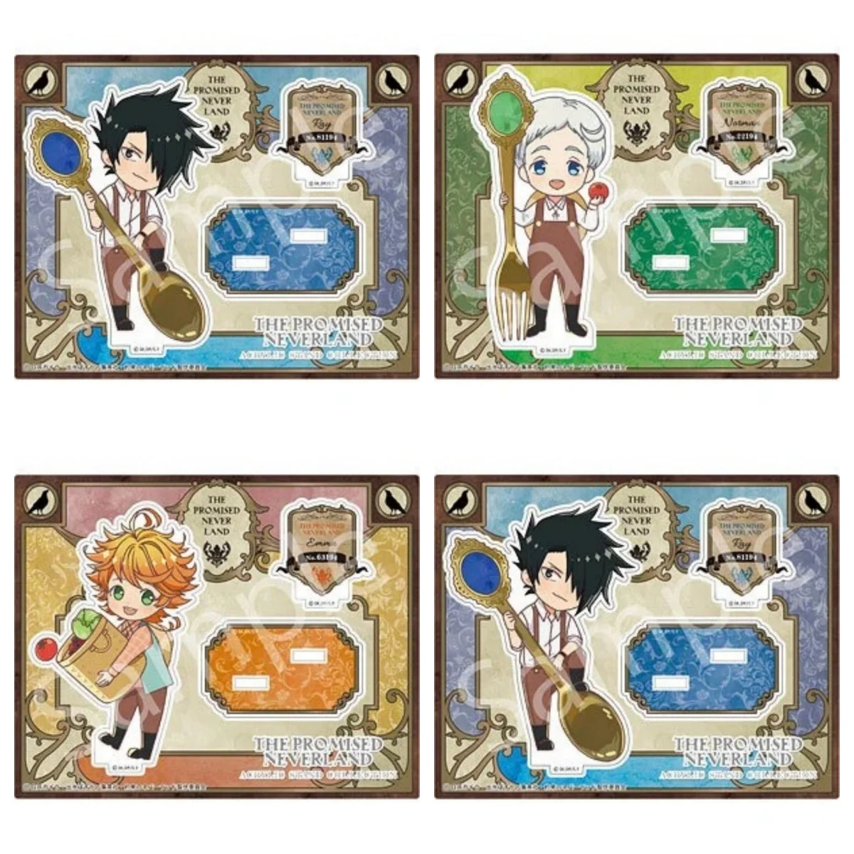 15cm Anime Acrylic Stand Model The Promised Neverland Bookshelf Decoration Products High Definition Images Fans Keychain