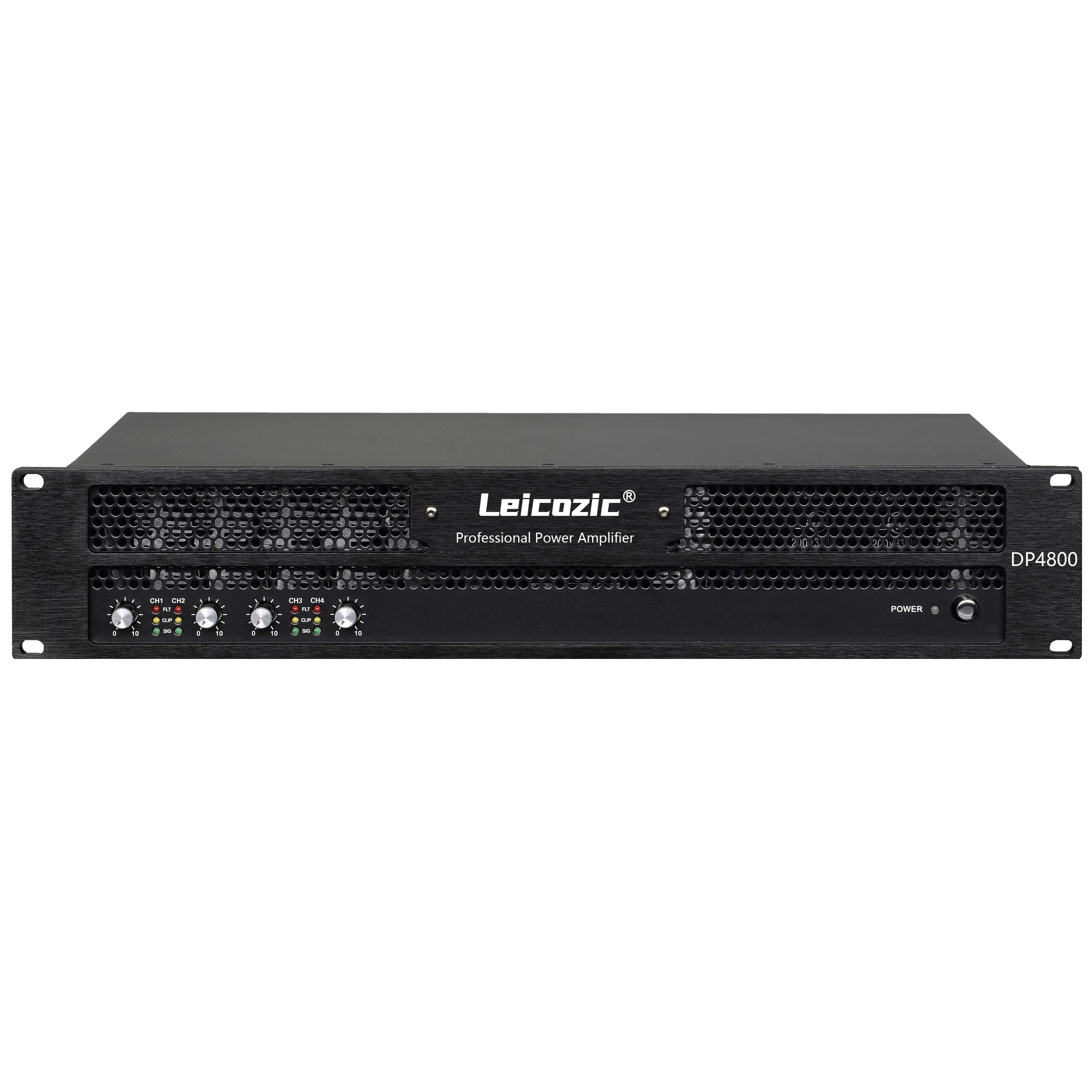 Leicozic DP4800 Rms 800W * 4 Eindversterker Professionele 4 Kanaals Amplificatore Voor Stage Performance Kerk Wedding Bar