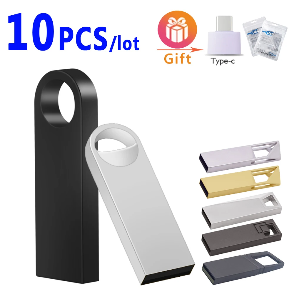 

10PCS/lot Pendrive 2.0 USB flash drive pen drive 4GB 8GB 16GB 32GB 64GB 128GB waterproof usb pendrive Memory Stick cle usb