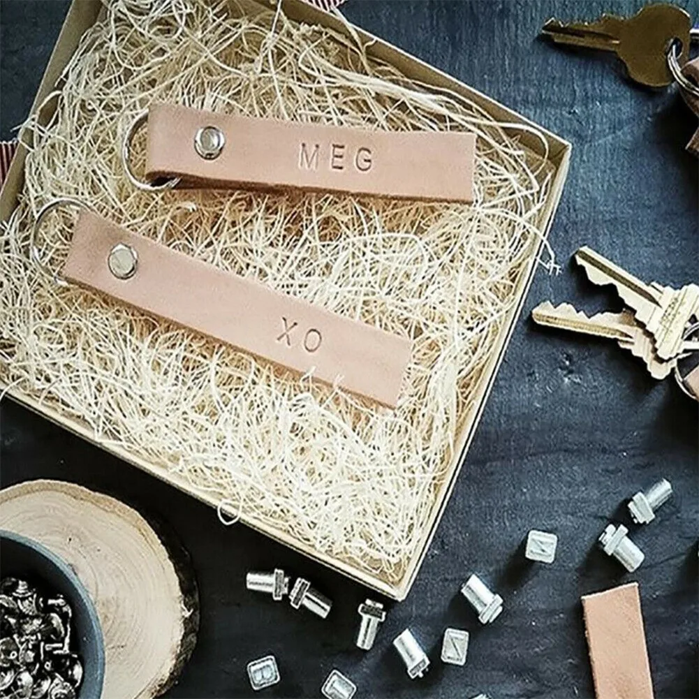 Alphabet Letter Number Punch Set for versatile Stamping Set 36pcs Metal Leather Alphabet Letter Stamp Set for DIY Crafts