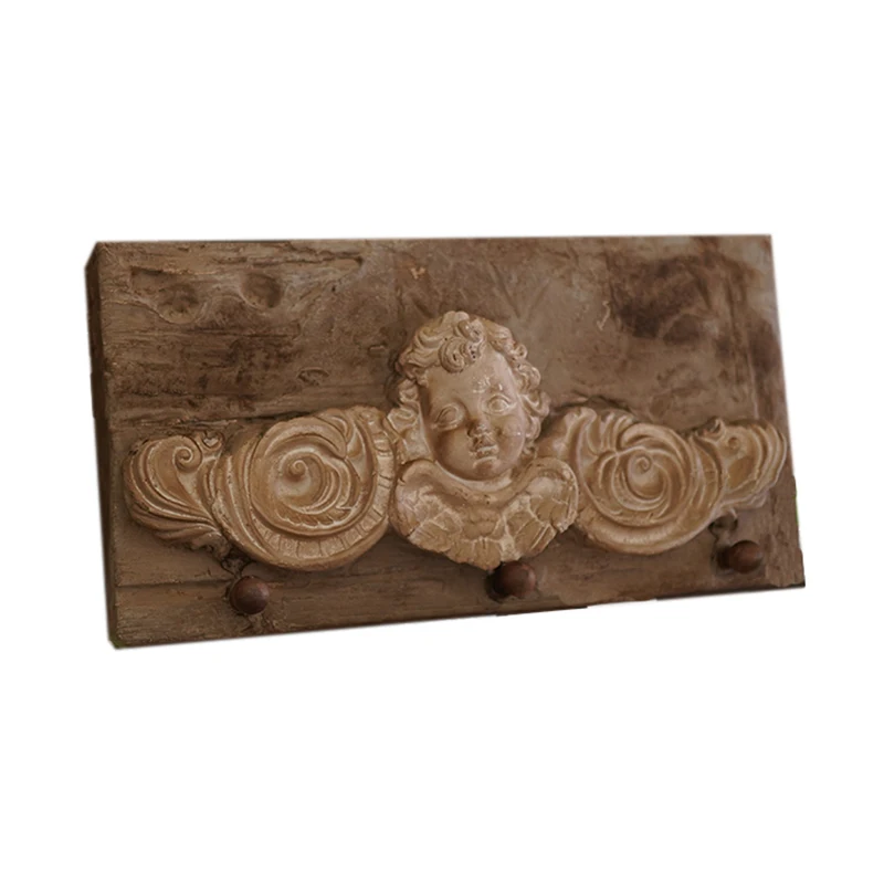 

American garden decorative hook angel relief resin wall decoration key hook coat hook American French retro wall decoration