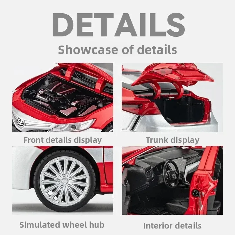 1:24 Camry Taxi Hohe Simulation Legierung Modell Auto Sound Licht Zurückziehen Kinder Spielzeug Geschenke Diecast Legierung Auto Modell Sammeln