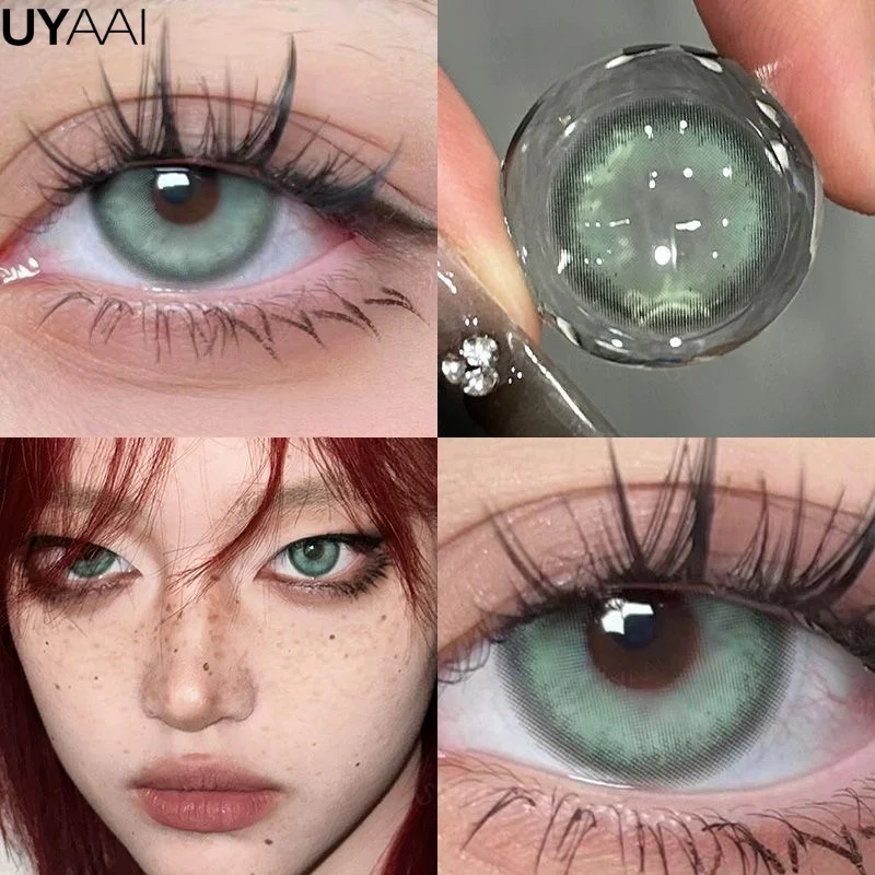 UYAAI Halloween Contact Lenses 1 Pair Purple Lenses Red Lenses Cosplay Colored Lenses Blue Lens Korea Lenses for Women Discount