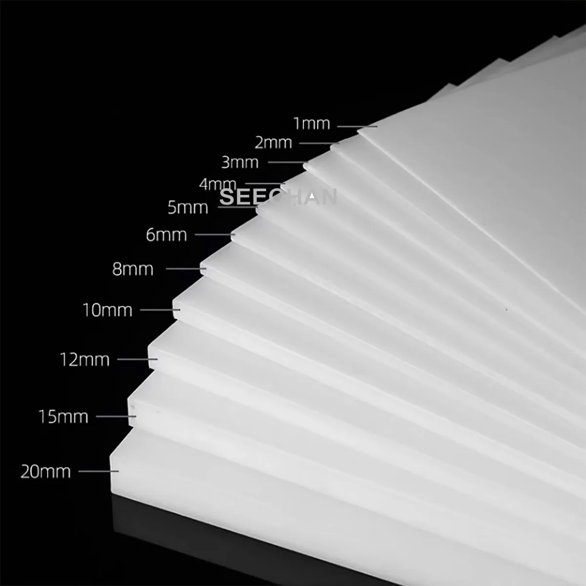 Thickness 1-10mm White Polypropylene Board 100x100 105x148 100x200 200x200 148x210 210x297mm Food Grade PP Plastic Sheets Plate