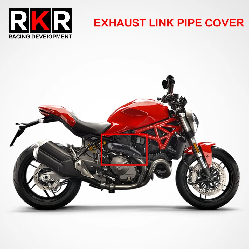 

For DUCATI Monster 821 1200 1200R 1200S Carbon Fiber Motorcycle Exhaust Link Pipe Heat Shield Cover Anti-Scalding Shell Guard