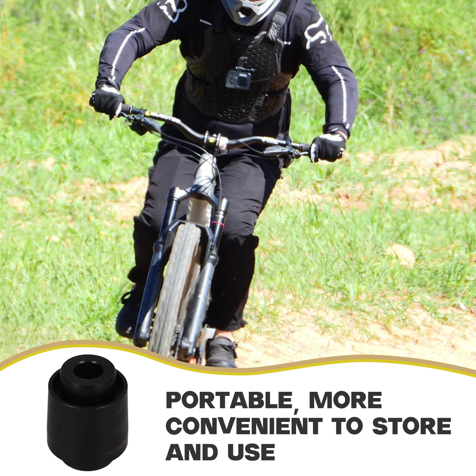 

4 in 1 Front Fork Tool Shock Suspension Dust Seal Installation Wrench Bike Mount Oil Seal Lightweight Durable Plastic Storage