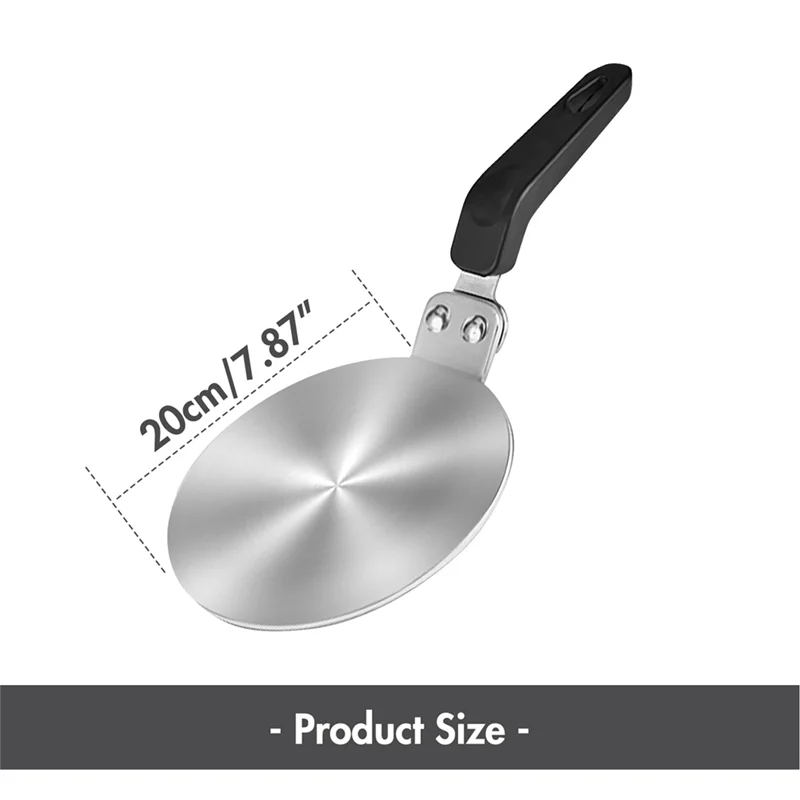 لوحة محول الموقد التعريفي، لوحة محول الحث من الفولاذ المقاوم للصدأ مع مقبض معزول للزجاج وMoka Potsa83x