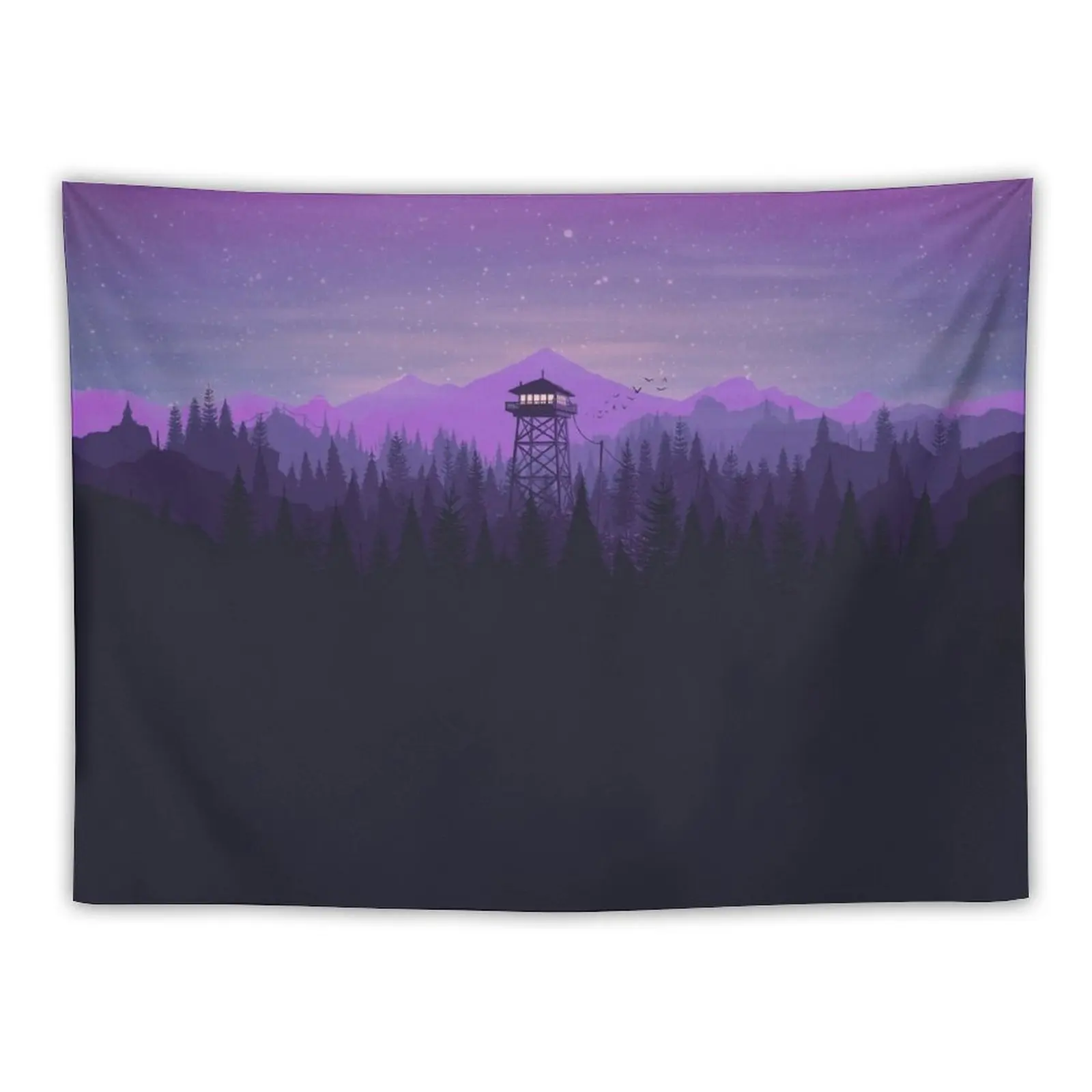 

Firewatch Nighttime Art Design - 4k Tapestry Wallpaper Bedroom Wall Hanging Wall Aesthetic Decoration