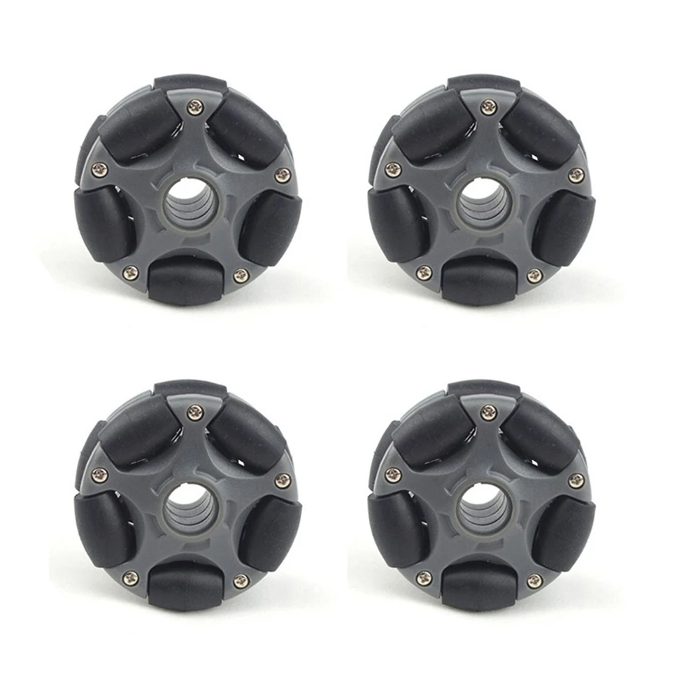 4Pcs 58mm Plastic Omni Wheel for RC Robot Kit Servo Motor Omni Wheel 14135 ROS Platform Omnidirectional Motion