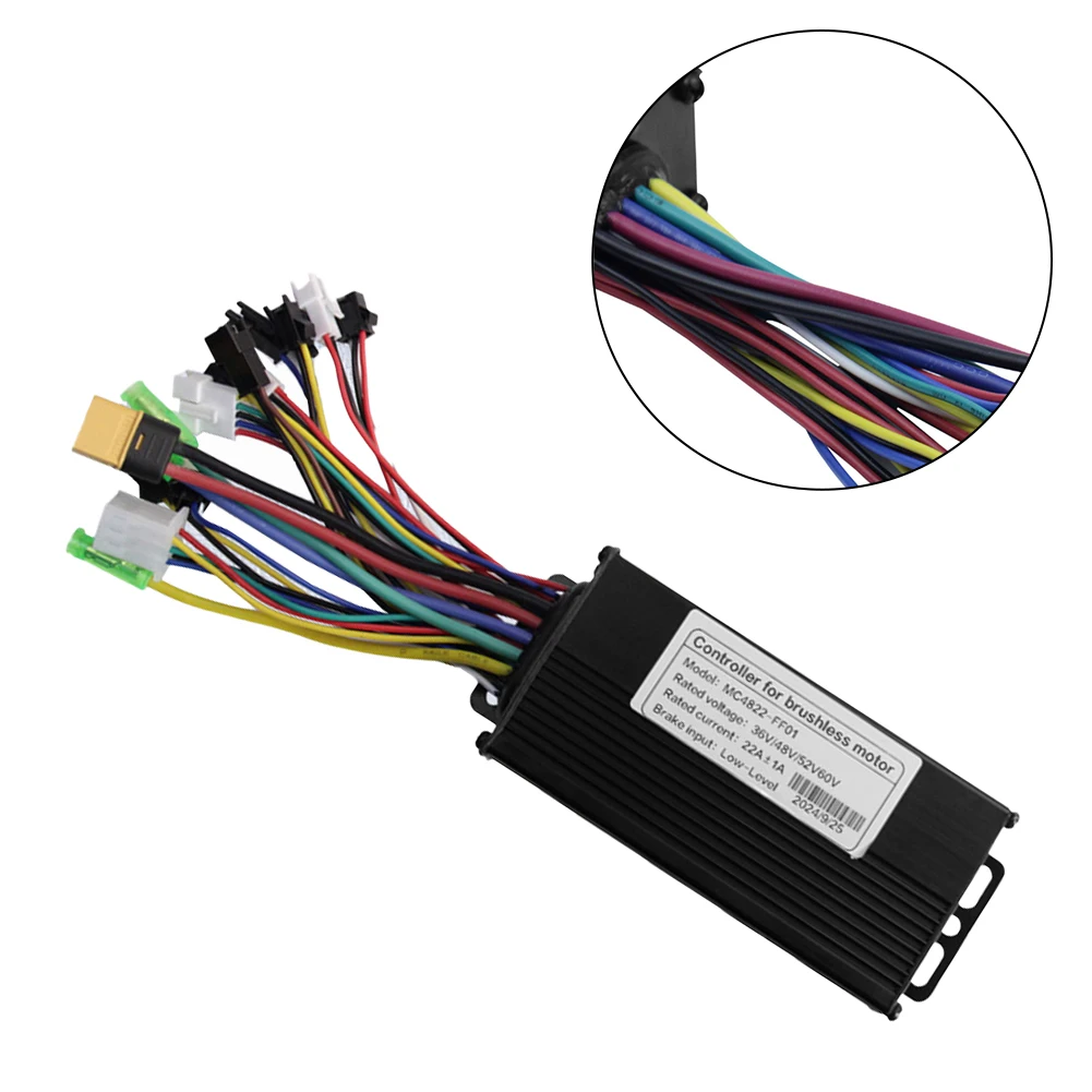 36V 60V Controller 500W E-Bike Good Heat Dissipation Long Time Use 122x60x37mm For Electric Bikes For Brushless Motor