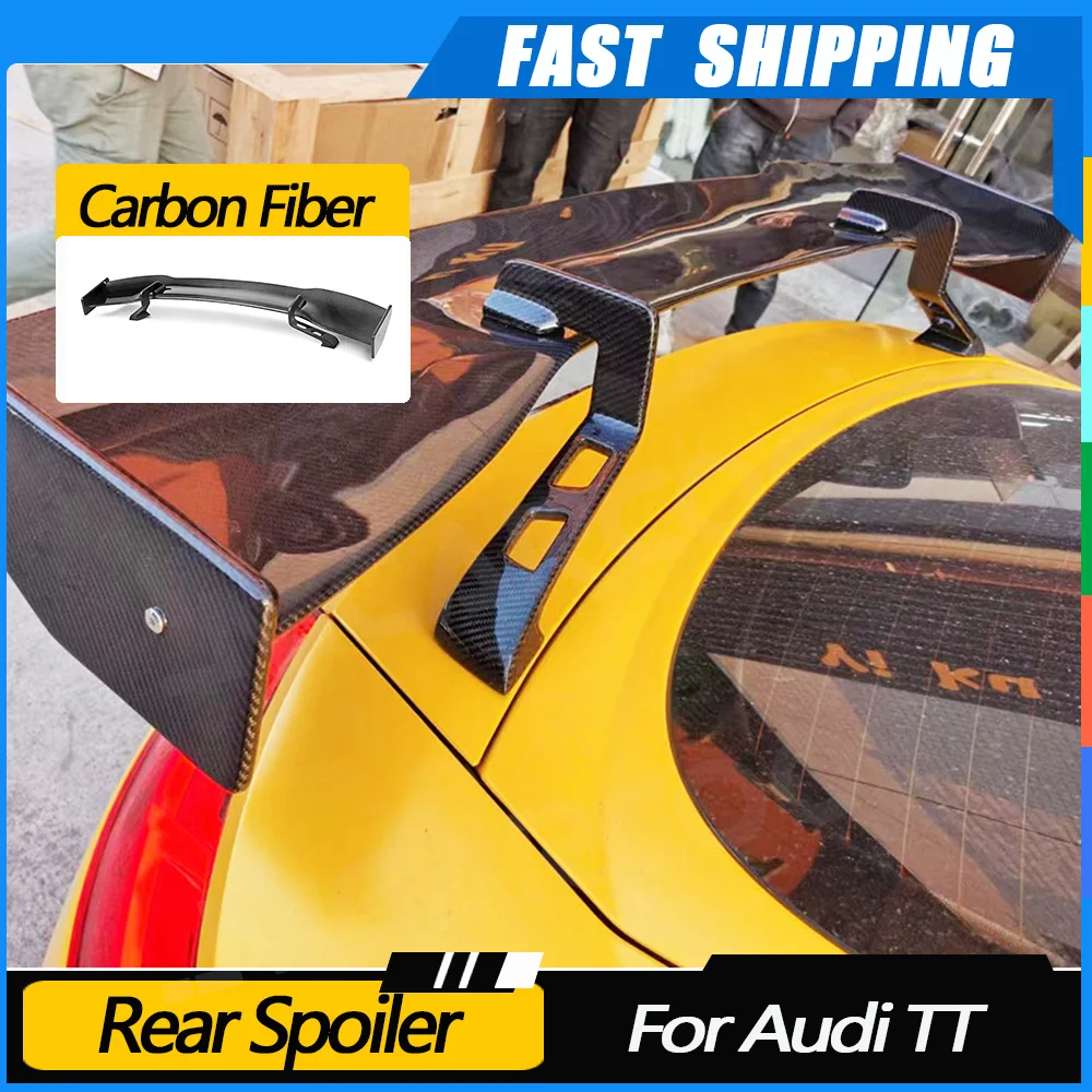

JMCARCOOL задний спойлер из углеродного волокна, задний спойлер багажника, крылья багажника для Audi TT RS R8 A3 A4 A5 A6 A7, внешнее украшение