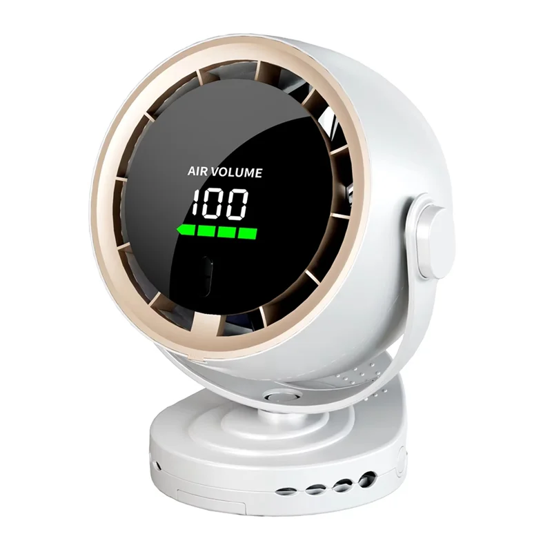 

A56T-Цифровой дисплей Настольный вентилятор с дистанционным управлением 720 ° Регулируемый вращающийся вентилятор с зажимом для офиса, высокоскоростной турбинный вентилятор