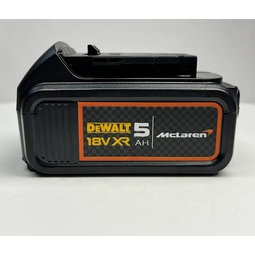 แบตเตอรี่ DEWALT DCB205 McLaren F1 Team 18V 5Ah แบบชาร์จได้ ระดับแข่งขัน สำหรับเครื่องมือไร้สาย
