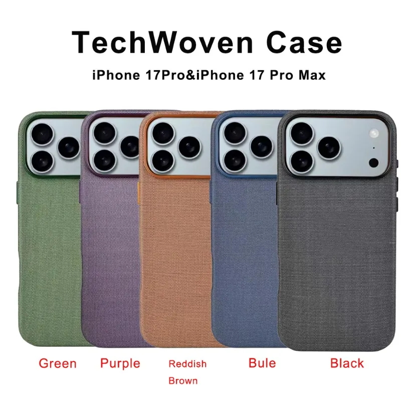 Suitable for 17Promax/17Pro Mobile Phone Case Texture Magsafe Fabric Protective Cover All-Inclusive Anti-Fall for Men and Women