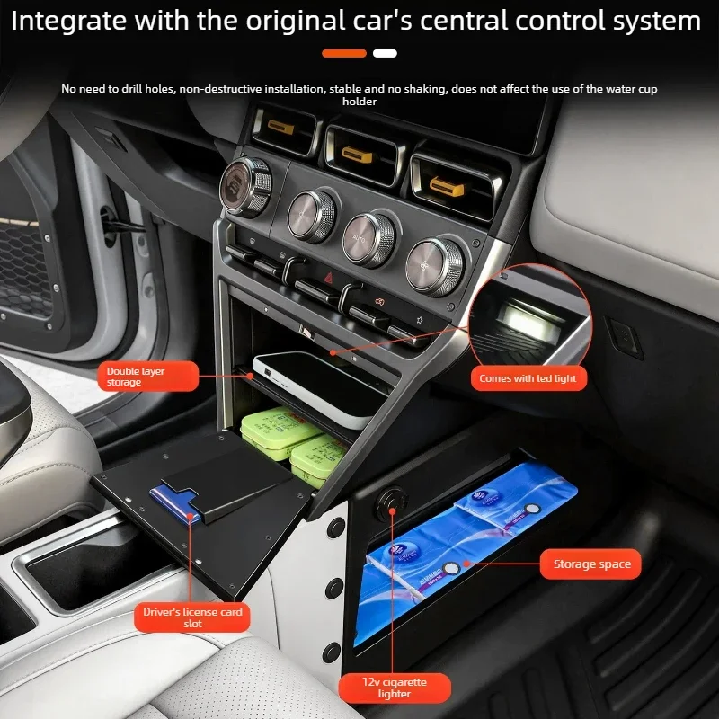 

Central Control Armrest Box Partition Central Control Storage Box Super Modified Car Accessories For Chery ICAUR V23 2025-2026