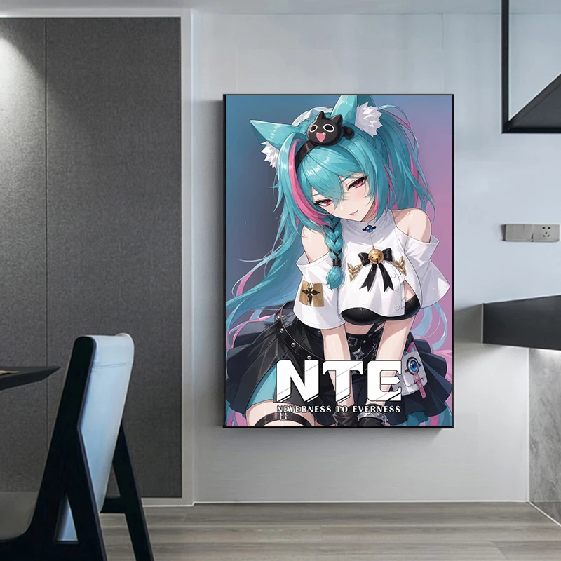 Game Neverness to Everness Posters Latest Anime Games Prints Canvas Painting NTE Wall Art Pictures Home Room Game Decoration