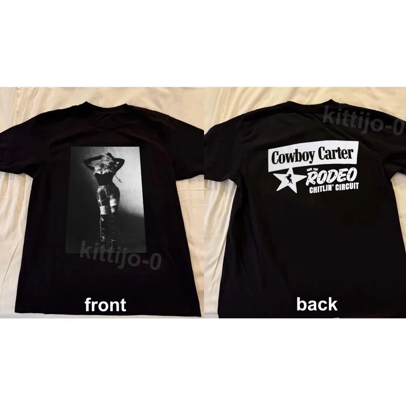 

New Product!! No Hands Beyoonce Denim Carter Reprint T-shirt - Casual and Comfortable Printed Short Sleeves for Men and Women