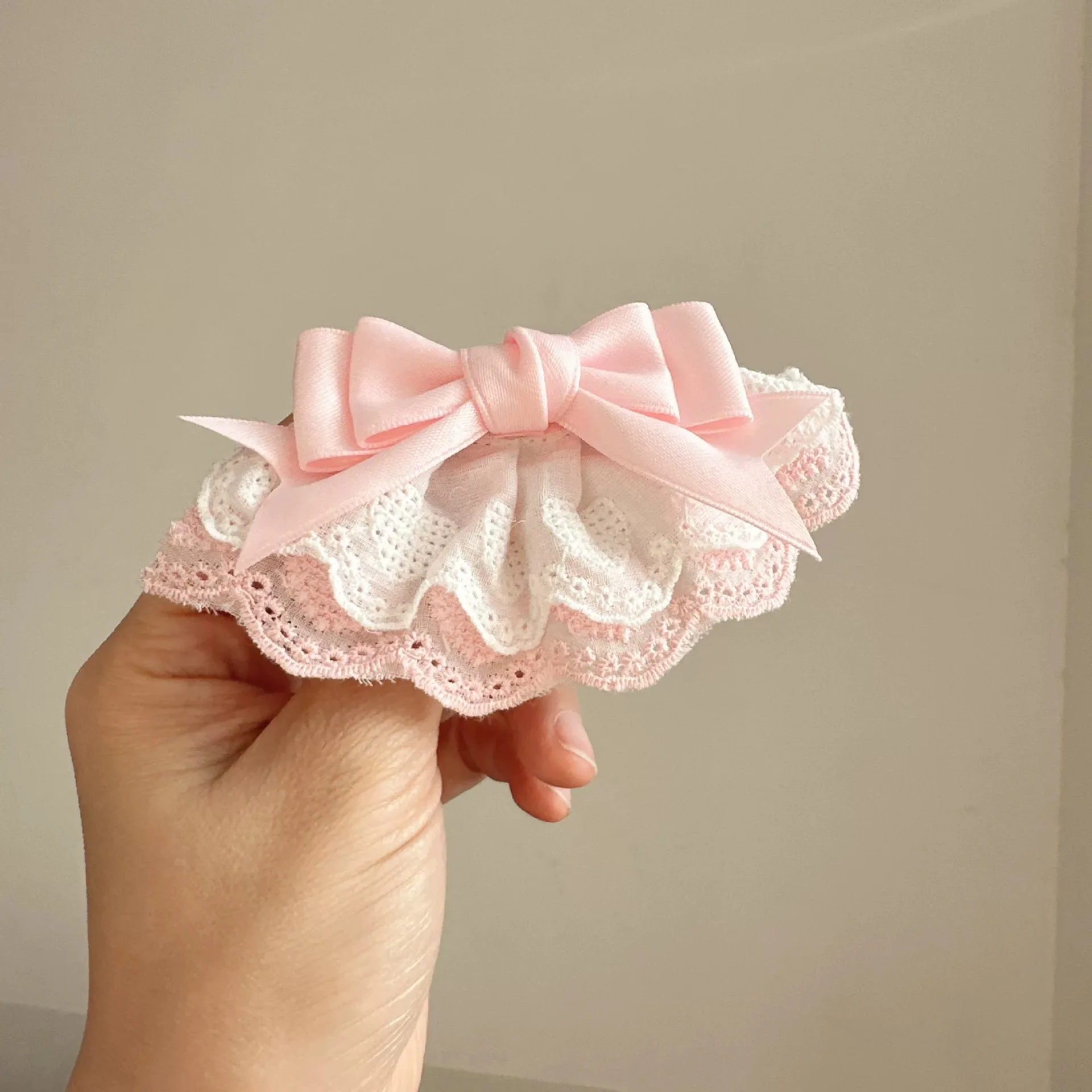 

New pleated lace hairpin female sweet cute bow hairpin fresh duck bill clip hair accessories side clip