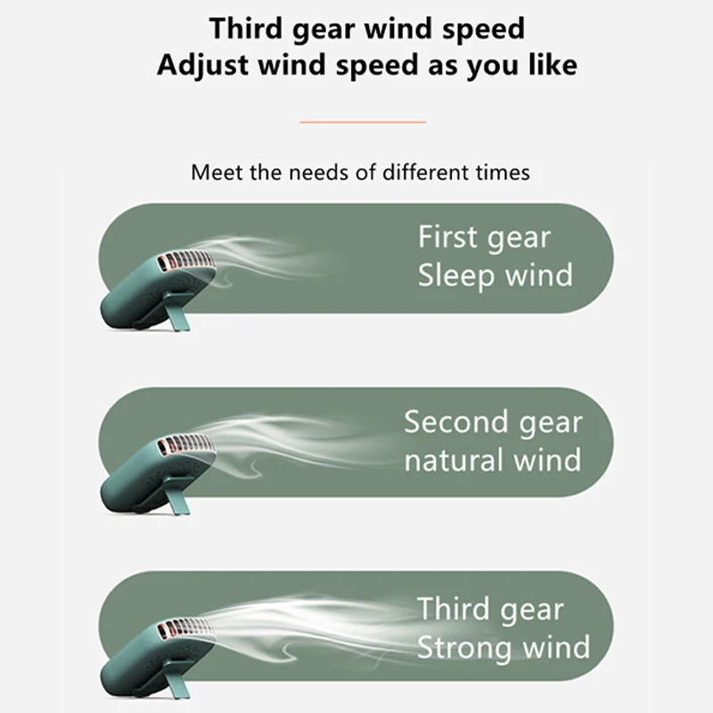 New Mini Portable Fan Portable Rechargeable Bladeless Turbo Ultra Quiet Student Hand Held Fan Outdoor Sports Travel image 3