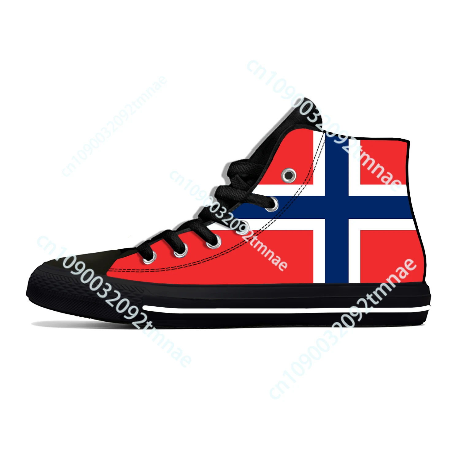 NORWAY NOREG NORWEGIAN Flag Fashion Classic High Top Board Shoes Lightweight Cool Custom Shoes Hot Breathable Men Women Sneakers