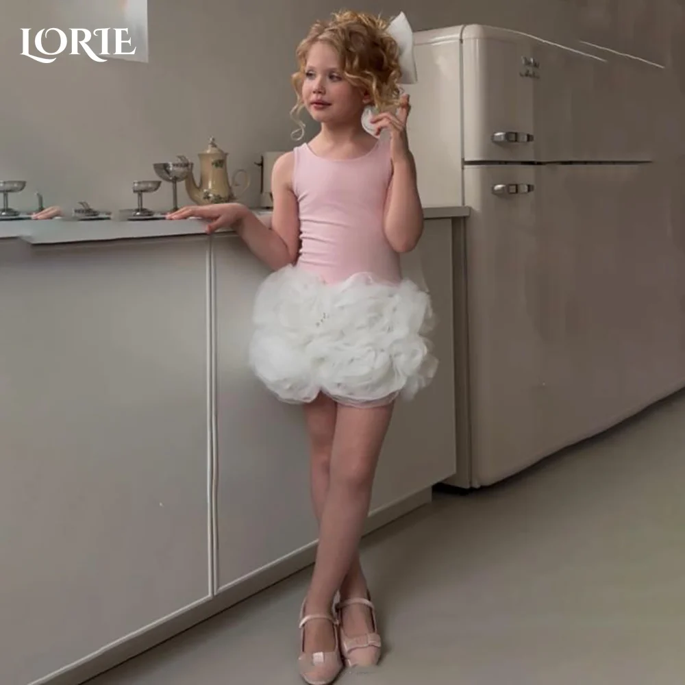 

LORIE Sweet Flower Girl Dress for Weddings A-Line Midi Bow Kids Formal Outfit Flower Girl Dresses Customized Gril Party Gowns