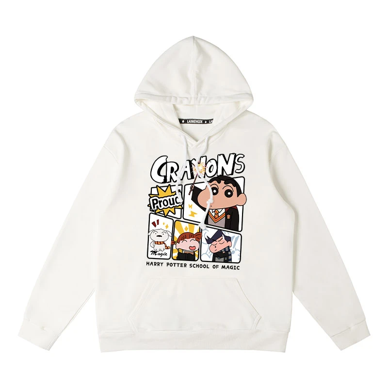 MINISO هاري بوتر المشتركة تلوين سترة صغيرة جديدة للرجال ملابس الخريف مقنعين