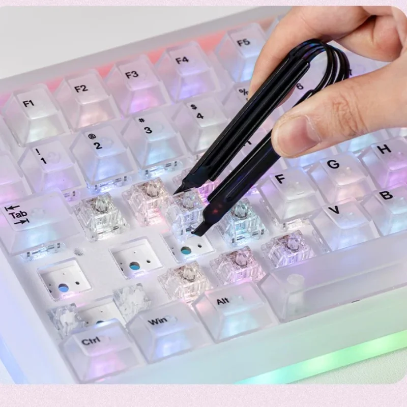 Phantom 81V4 Mechanical Keyboard Custom Acrylic Tri-mode Wireless Bluetooth 2.4Ghz RGB Hot-swap Transparent Gasket Teclado