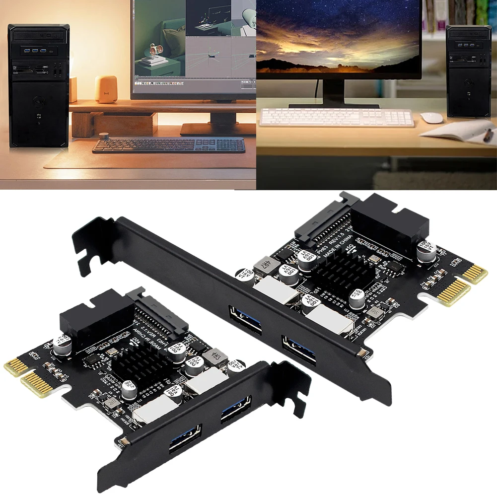 

Карта расширения USB 3.0 PCI-E 5 Гбит/с PCI-e USB3.0 Адаптер контроллера-концентратора SATA 15-контактный порт питания для настольных ПК с ОС Windows/Linux