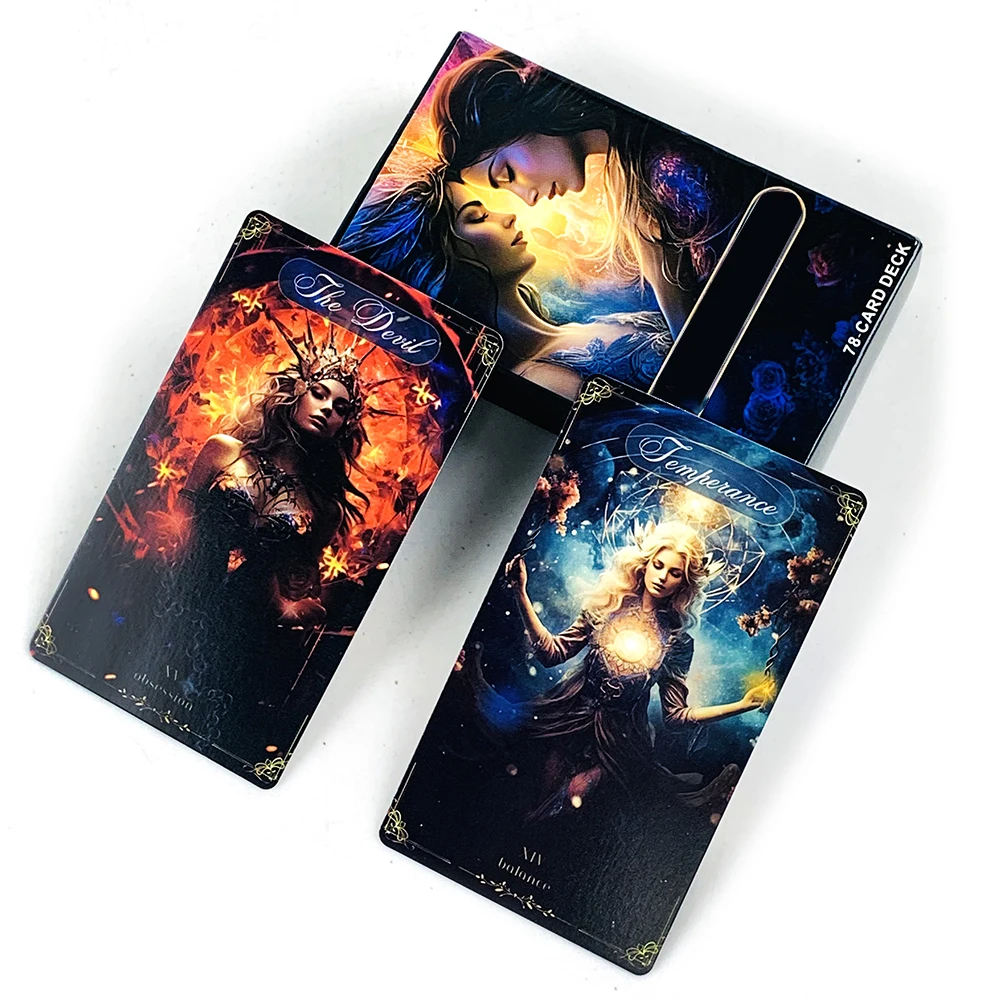 Nouvelles cartes de tarot, jeu de société de divination en anglais avec 78 cartes, parfait pour la méditation et les cadeaux en famille