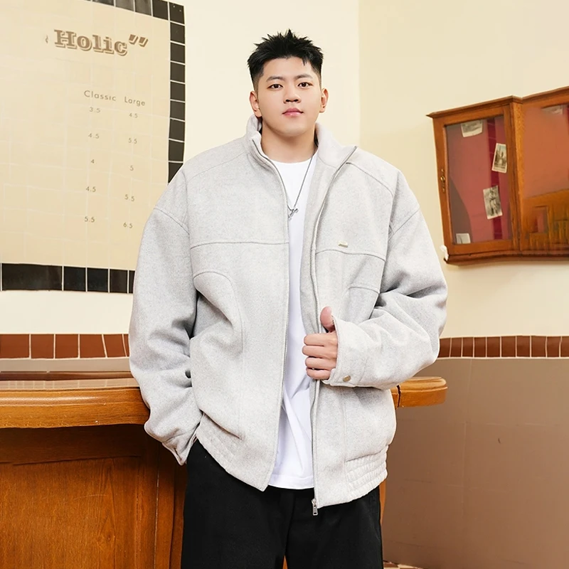 

Loose Fit Men's down Jaet 90% White Du down Stand Collar Winter Outerwear Casual Sle Polyester Fabric Warmth And Comfort