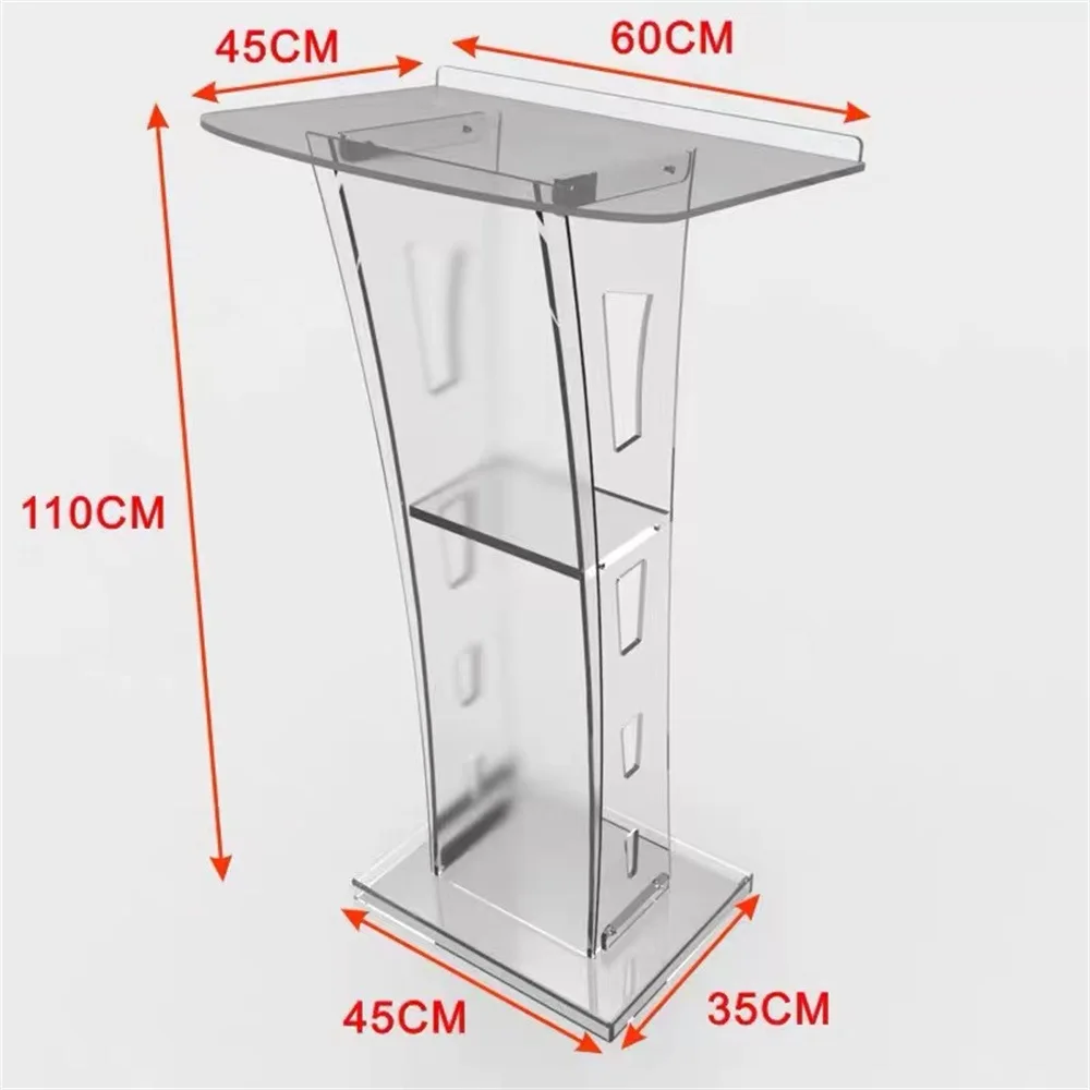 Production of crystal transparent acrylic lecture  host  awardlecture detachable welcome stand, verti