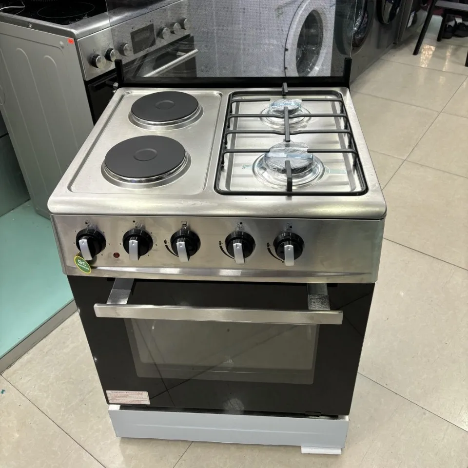

Газовая плита 600 Long Two-gas Two-two с электрической духовкой, вертикальная, цельная, с двумя конфорками